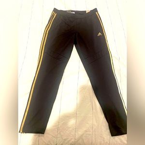 Adidas Black and Gold Track Pants- Women- NWT- Size Large
